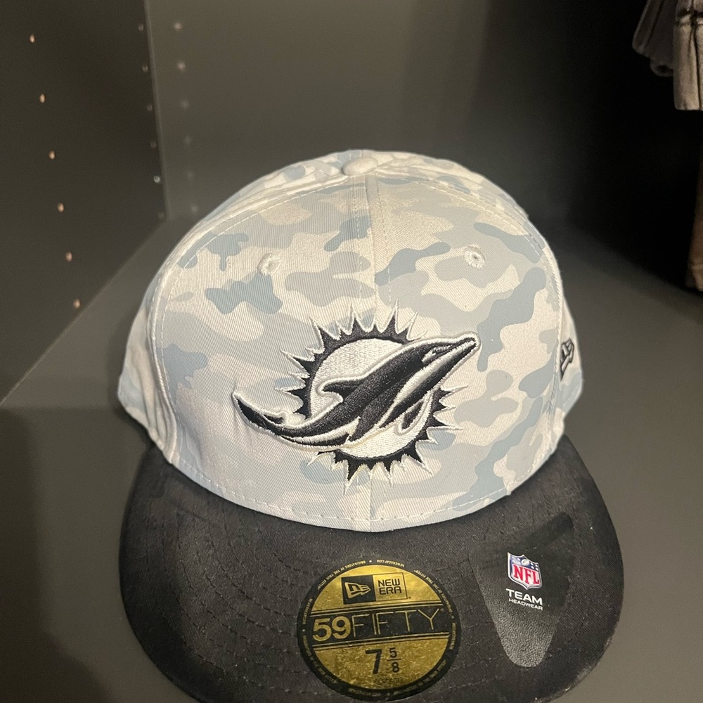 Camouflage dolphins football hat